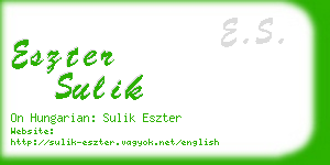 eszter sulik business card